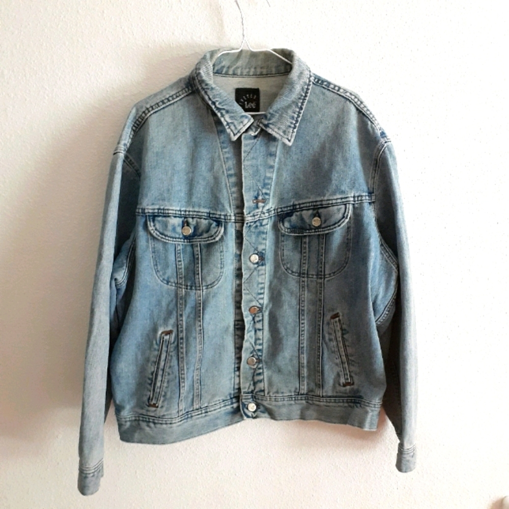 Vtg Lee Riveted Light Denim Jacket